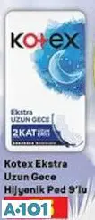 Kotex Ekstra Uzun Gece Hijyenik Ped 9'Lu