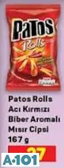 Patos Rolls Acı Kırmızı Biber Aromalı Mısır Cipsi 167 G