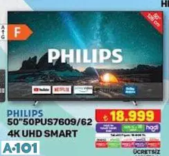 Philips 50 İnç 50PUS7609/62 4K UHD Smart Led Tv Akıllı Televizyon