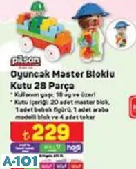 Pilsan Oyuncak Master Bloklu Kutu 28 Parça