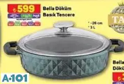 Taç Bella Döküm Basık Tencere 26 Cm 3 L