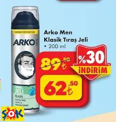 Arko Men Klasik Tıraş Jeli 200 Ml