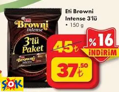 Eti Browni Intense 3'Lü 150 G