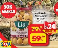 Lio Biberli Yeşil Zeytin (181-200) 400 G