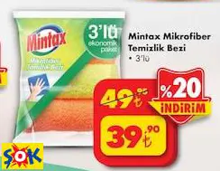 Mintax Mikrofiber Temizlik Bezi 3'Lü