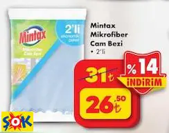 Mintax Mikrofiber Cam Bezi 2'Li