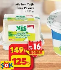 Mis Tam Yağlı İnek Peyniri 600 G