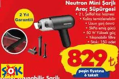 Neutron Mini Şarjlı Araç Süpürgesi