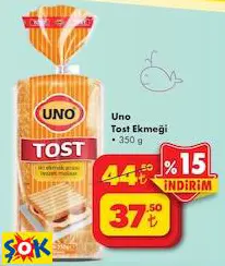 Uno Tost Ekmeği 350 G