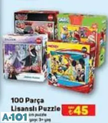 100 Parça Lisanslı Puzzle