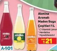 Akmina Aromalı Maden Suyu Çeşitleri 1 L