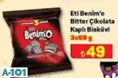 Eti Benim'o Bitter Çikolata Kaplı Bisküvi 3X69 G