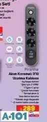 Piranha Akım Korumalı 3'Lü Uzatma Kablosu