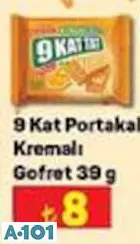 Ülker 9 Kat Portakal Kremalı Gofret 39 G