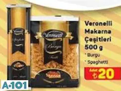 Veronelli Makarna Çeşitleri 500 G Burgu/Spaghetti