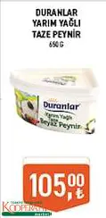 Duranlar Yarım Yağlı Taze Peynir 650 G