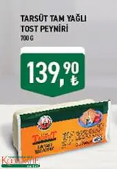 Tarsüt Tam Yağlı Tost Peyniri 700 G