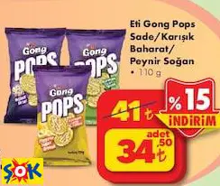 Eti Gong Pops Sade/Karışık/Baharat/Peynir Soğan 110 G