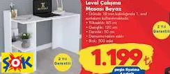 Level Çalışma Masası Beyaz