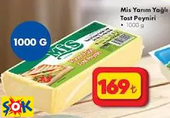 Mis Yarım Yağlı Tost Peyniri 1000 G