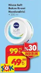 Nivea Soft Bakım Kremi Nemlendirici 200 Ml