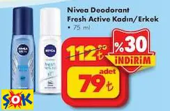 Nivea Deodorant Fresh Active Kadın/Erkek 75 Ml