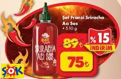 Şef Franzi Sriracha Acı Sos 510 G