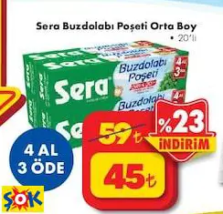 Sera Buzdolabı Poşeti Orta Boy 20'Li