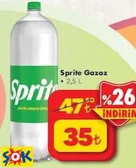 Sprite Gazoz 2,5 L