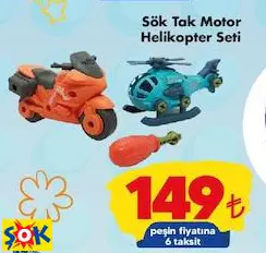 Gokidy Sök Tak Motor Helikopter Seti Oyuncak