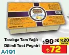 Tarabya Tam Yağlı Dilimli Tost Peyniri 350 G