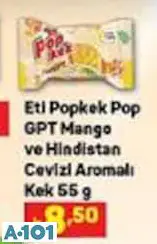 Eti Popkek Gpt Mango ve Hindistan Cevizi Aromalı Kek 55 g