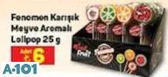 Fenomen Karışık Meyveli Aromalı Lolipop 25 g