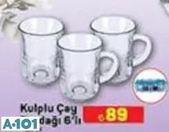 Kulplu Çay Bardağı 6'lı 150 ml