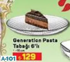 Paşabahçe Generation Pasta Tabağı 6'lı 15 cm