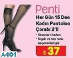 Penti Hergün 15 Den Kadın Pantolon Çorabı 2'li