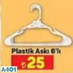 Plastik Askı 6'lı