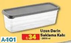 Uzun Derin Saklama Kabı 2600 ml