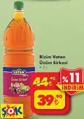 Bizim Vatan Üzüm Sirkesi 2 L