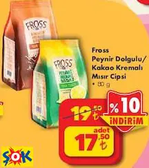 Fross Peynir Dolgulu/Kakao Kremalı Mısır Cipsi 80 G