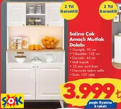 Salina Çok Amaçlı Mutfak Dolabı