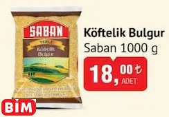 Saban Köftelik Bulgur 1000 G