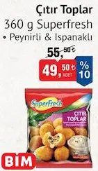 Superfresh Peynirli&Ispanaklı Çıtır Toplar 360 g