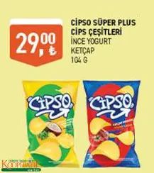 Cipso Süper Plus Cips 104 G Çeşitleri