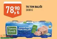 Tarım Kredi Birlik Ton Balığı 3X80 G