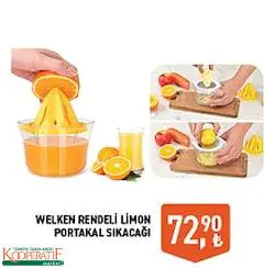 Welken Rendeli Limon Portakal Sıkacağı