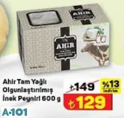 Ahir Tam Yağlı Olgunlaştırılmış İnek Peyniri 600 Gr