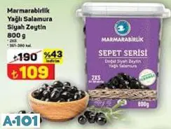 Marmarabirlik Yağlı Salamura Siyah Zeytin 800 Gr