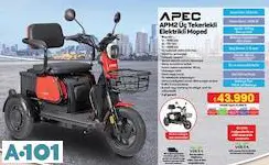 Apec APM2 Üç Tekerlekli Elektrikli Moped