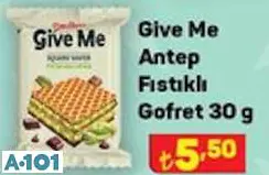 Give Me Antep Fıstıklı Gofret 30 G